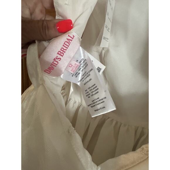 New flower girl dress David’s bridal girls formal 12 Tule Pearl Beautiful - Picture 5 of 11